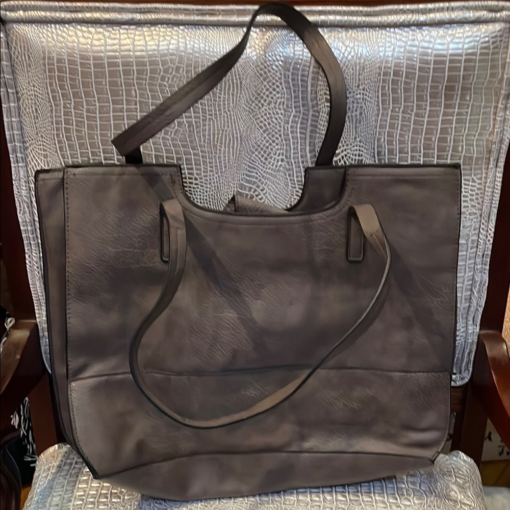 VINTAGE BUENO Classic Large grayish-brown Tote Bag - Stylish Everyday Carry